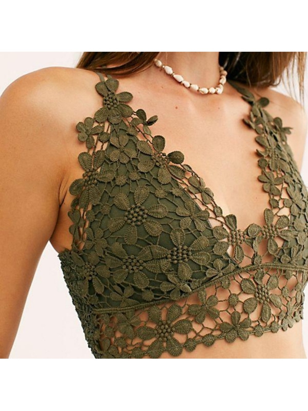 Free People Miss Dazie bralette features an intricate crochet floral lace design - Picture 11 of 12